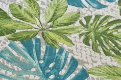 Vloerkleed Tropical Leaves Rechthoekig - Turkooisgroen