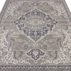 Vloerkleed Vintage Genevieve - Grijs/Crème