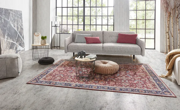Vloerkleed Vivana Rechthoekig - bordeauxrood