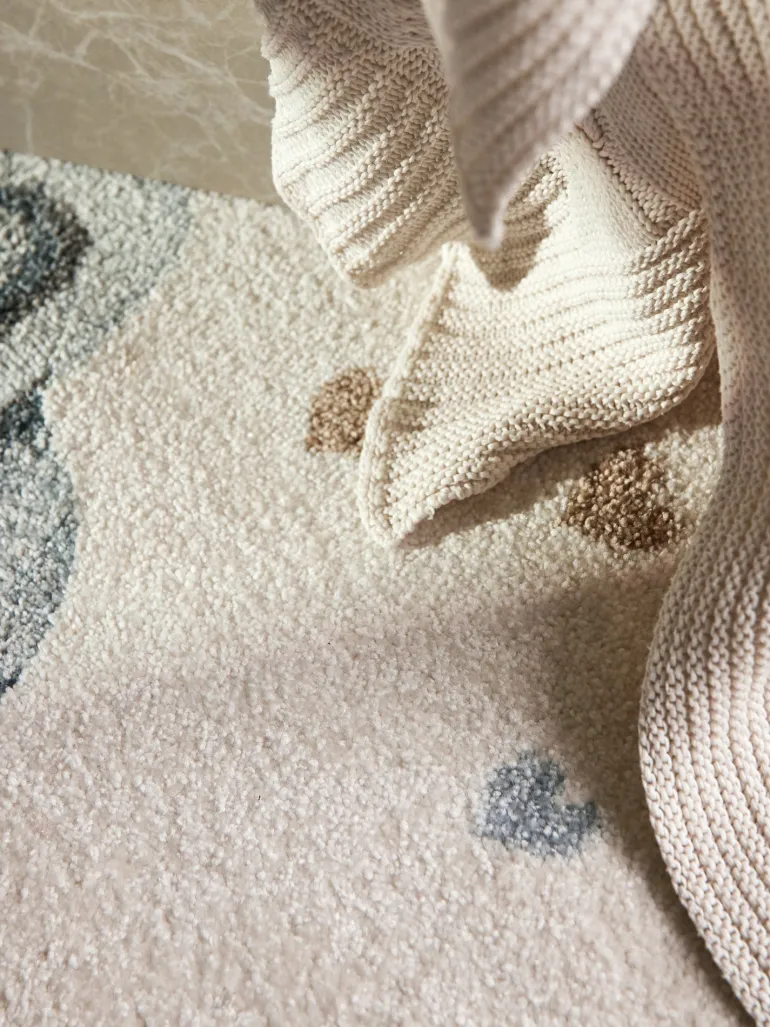 Vloerkleed Walk like an Elephant Rainbow Rond - Creme, veelkleurig