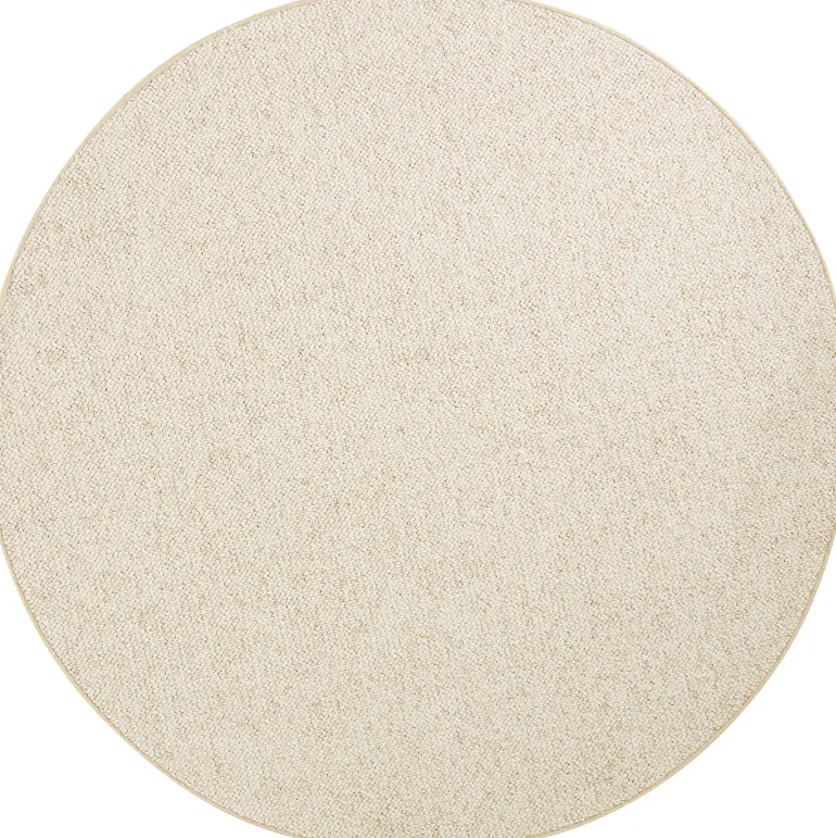 Vloerkleed Wolly Rond - creme
