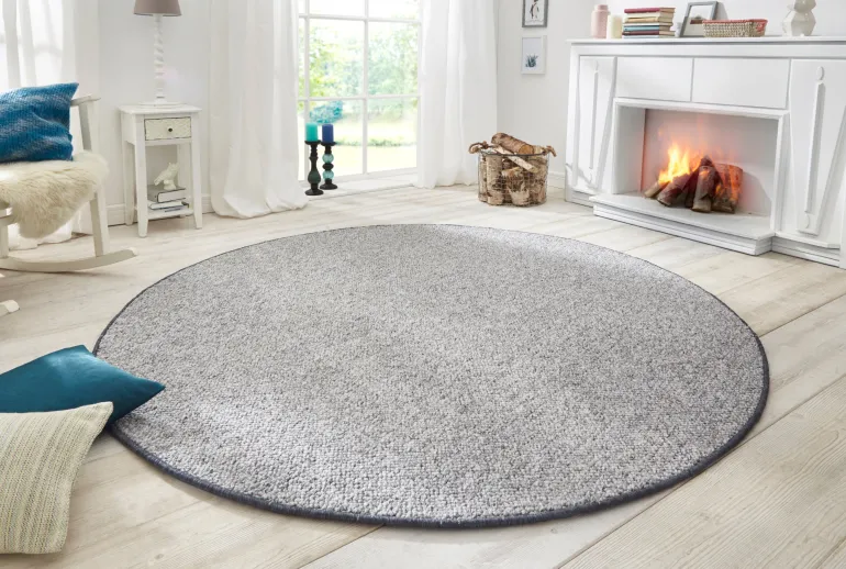 Vloerkleed Wolly Rond - Grijs