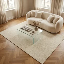 Vloerkleed Wool - Creme