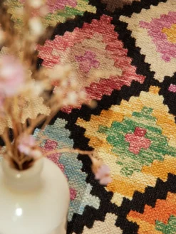 Vloerkleed Zara Rechthoekig - Zwart Multicolor