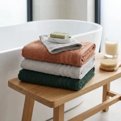 VOORDEEL Badtextielset - Groen, Grijs en Terra