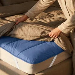 Wasbare Topper & Hoeslaken in 1 - Blauw