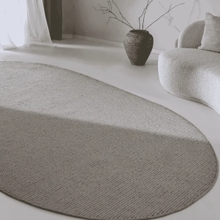 Wollen Vloerkleed Francois Ovaal - Beige